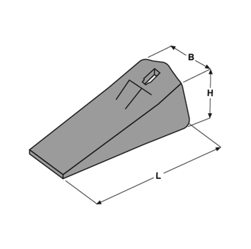 Immagine di PUNTA TIPO ESCO E 450 L=120 B=56 H=52 K=45