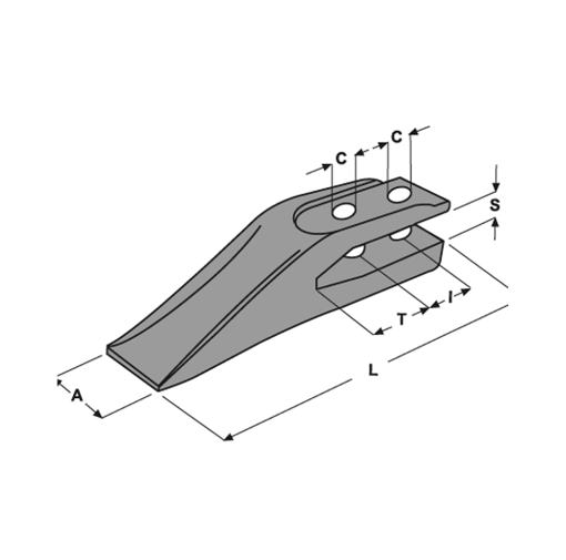 Immagine di DENTE A FORCELLA E 11.1 I=45 T=37 S=17 F=13 (E 600)