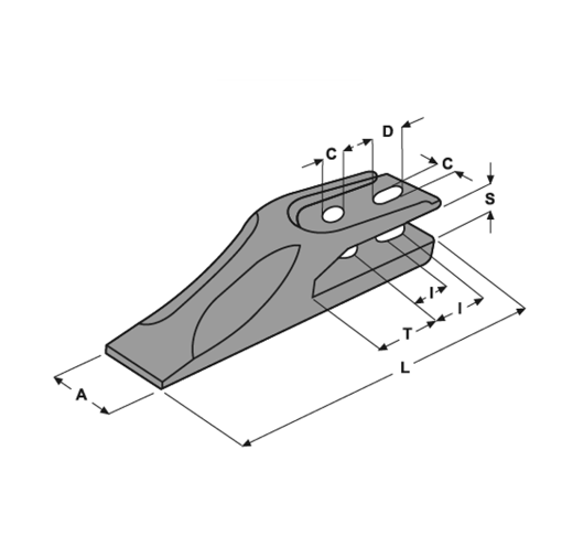 Immagine di DENTE A FORCELLA E 12.4 I=40-45 T=37 S=17 C=F=13-18 (E 600)